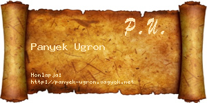 Panyek Ugron névjegykártya